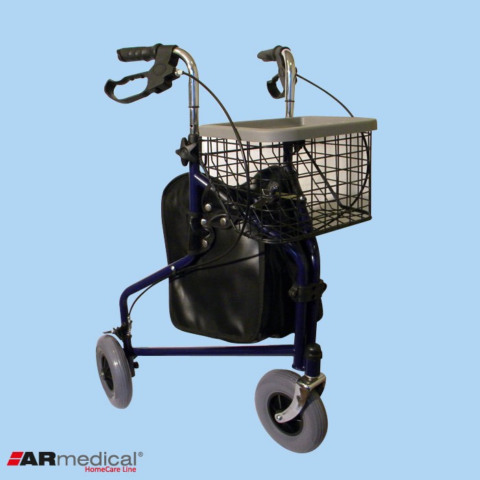 Ролятор ARmedical 3-колесный с сумкой и корзиной AR004 - фото