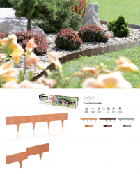 Бордюр декоративный Prosperplast Garden Border IBWI R222 (коричневый) 3.9м - фото2